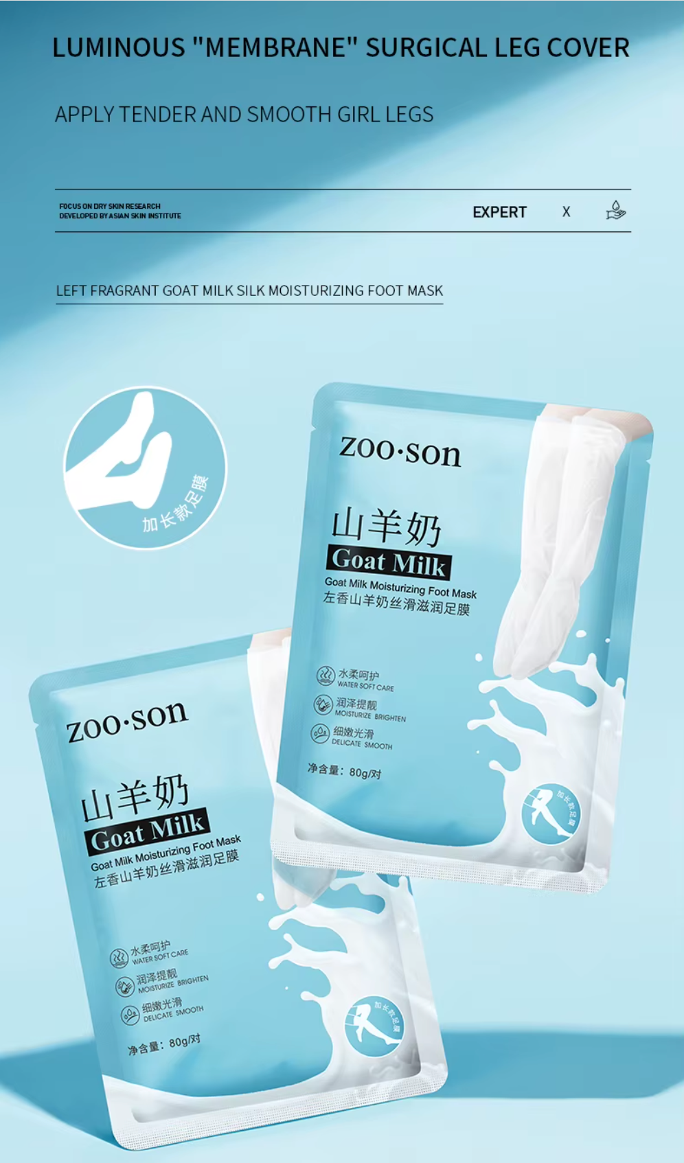 HeelGlow Exfoliating Foot Mask Sock