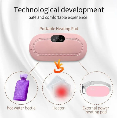 HerEase Cordless Period Comfort Massager – Heat & Vibration Relief Belt